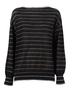 Kangra Cashmere Barchetta Riga Alta Rifinit.Sfrangiate
