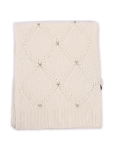 Kangra Cashmere Sciarpa Losanghe + Ricamo Caboucon
