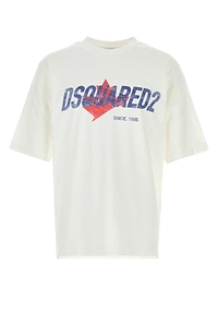Dsquared White Cotton Oversize T Shirt