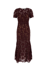Self Portrait Burgundy Lace Dress