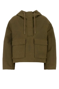 Herno Laminar Army Green Cotton Blend Jacket