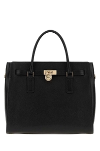 Michael By Michael Kors Black Leather Hamilton Moderne Handbag