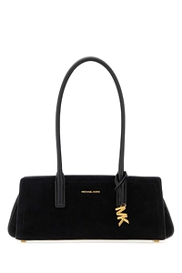 Michael By Michael Kors Black Suede Shoulder Bag