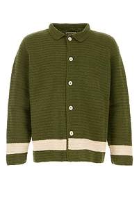 Bode Green Crochet Marsh Shirt