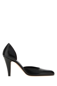 The Row Black Leather Ornella Pumps
