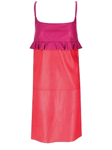 La Rose La Rose Leather Dress Top Fuxia Gonna Rossa
