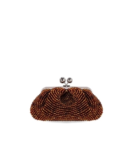 Max Mara Weekend Pasticcino Eschimo Small Brown Clutch