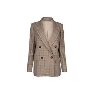 Brunello Cucinelli Prince Of Wales Linen Blazer