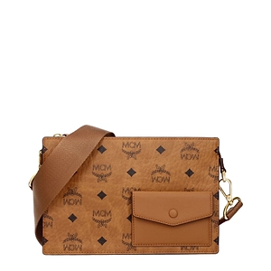 Mcm Pouch Fabric Brown/Cognac