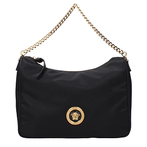 Versace Hobo Handbag Black Fabric