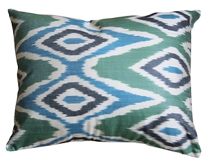 Les Ottomans Silk Ikat Cushion
