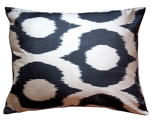 Les Ottomans Silk Ikat Cushion