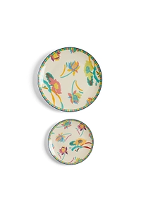 Lisa Corti Porcelain Set Plate Of 2 Japanese Cream Unica