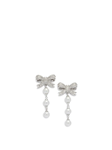 Self Portrait Dangling Earrings With Pearls And Crystals