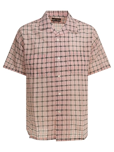 Beams Plus Casual Shirt Open Collar Nylon Airy Plaid