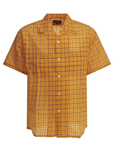 Beams Plus Casual Shirt Open Collar Nylon Airy Plaid