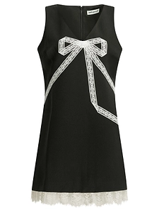 Self Portrait Short Sheath Dress With Bow