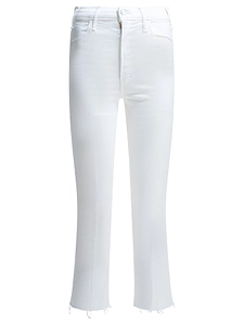 Mother Denim Flared Jeans Hustler Ankle Fray