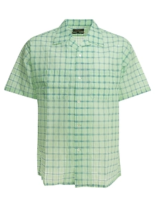 Beams Plus Casual Shirt Open Collar Nylon Airy Plaid
