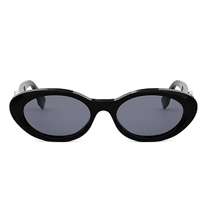 Fendi Ff Diamonds Black Oval Sunglasses