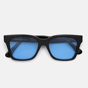 Retro Super Future Sunglasses America Azure Mkk Black/Light Blue Faded Unisex