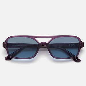Retro Super Future Sunglasses Vico Melanzana Yar Purple/Blue Unisex