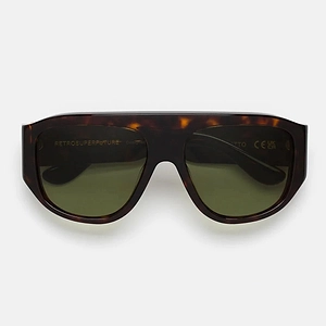 Retro Super Future Sunglasses Biscuit Havana P9 F Brown/Green Unisex