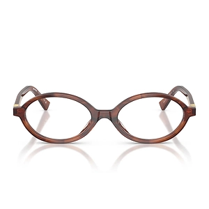 Miu Miu Eyeglasses Mu01 Xv 26 E1 O1 Striped Tobacco/Transparent Women