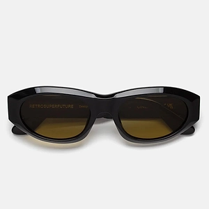 Retro Super Future Sunglasses Cinema Vintage Brown Qrv Black/Yellow Unisex