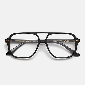 Retro Super Future Eyeglasses Numero 152 Black Z7 X Black/Transparent Unisex