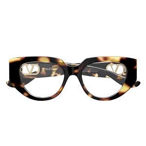 Valentino Eyeglasses Vg0004 O 002 Brown/Transparent Women