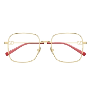 Valentino Eyeglasses Vg0030 O 003 Red Gold/Transparent Women