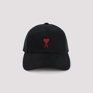 Ami Paris Red Adc Embroidery Hat