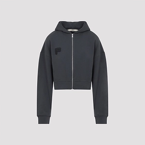 Pangaia Cropped Zip Up Hoodie