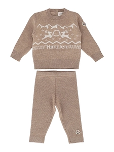 Moncler Baby Beige Knitwear Clothing Ensemble + Box