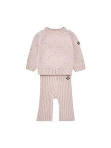 Moncler Baby Light Pink Knitwear Clothing Ensemble