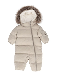 Moncler Baby Light Beige Yorick Padded Snowsuit