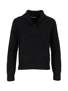 Kangra Cashmere Brushed Cashmere Sha Wl Collar Top