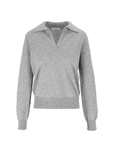Kangra Cashmere Regular Fit Long Sle Eve Open Polo Shirt