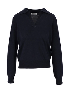 Kangra Cashmere Regular Fit Long Sle Eve Open Polo Shirt