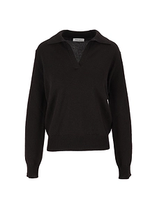 Kangra Cashmere Regular Fit Long Sle Eve Open Polo Shirt