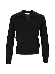 Kangra Cashmere Regular Fit Long Sle Eve Open Polo Shirt