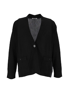 Kangra Cashmere Rounded Colour Block Jacket W/Pockets