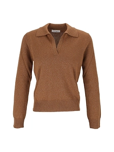 Kangra Cashmere Regular Fit Long Sle Eve Open Polo Shirt