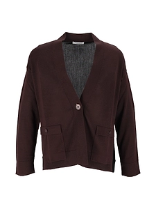 Kangra Cashmere Rounded Colour Block Jacket W/Pockets