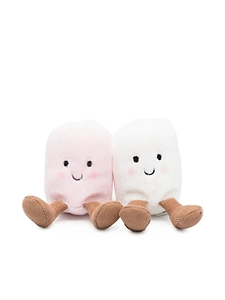 Jellycat Amuseables Pink And White Marshmallows 9Cm X 15Cm X 5Cm
