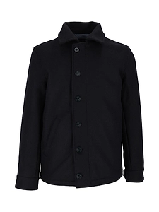 Tela Genova Capospalla Michele The Short Coat Navy Blue