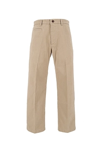 Tela Genova Pantalone Renzo Gabardine Heritage Chino Coffee