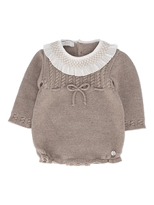 Paz Rodriguez Knit Newborn Romper Terra