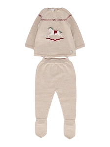 Paz Rodriguez Set Knit Newborn Sweater + Leggins 003 114190+016 01663 J Nadal